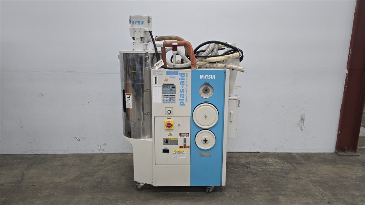 Matsui #MJ3-50-U, 47 cfm dryer w/ hopper, 176°F-320°F, 2014 - Image 1
