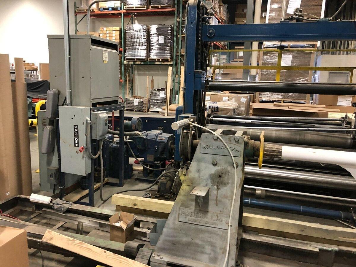 Cameron #428, 72" slitter rewinder for counter rolls, 18" max rewind diameter, 1700 FPM, bowed roller - Image 6