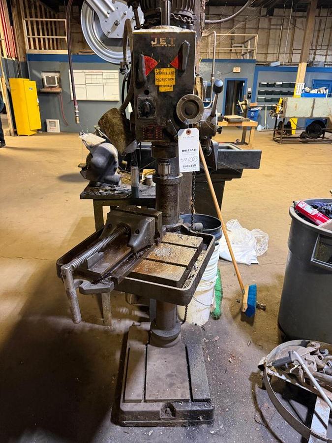 Jet Equipment & Tools, drill press with vise, direct drive, tilting table, 2 speed forward/reverse - Image 1