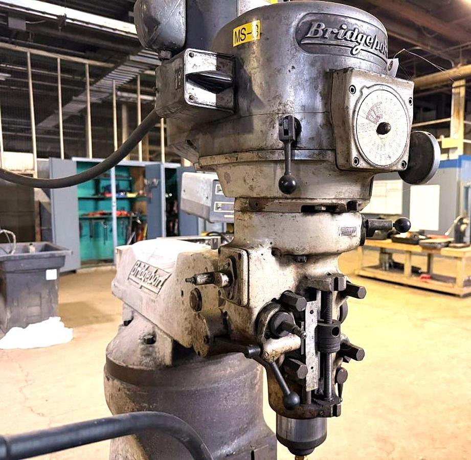 Bridgeport, vertical milling machine with AcuRite II digital read out, 11" x58" table, power feeds, chrome - Image 3