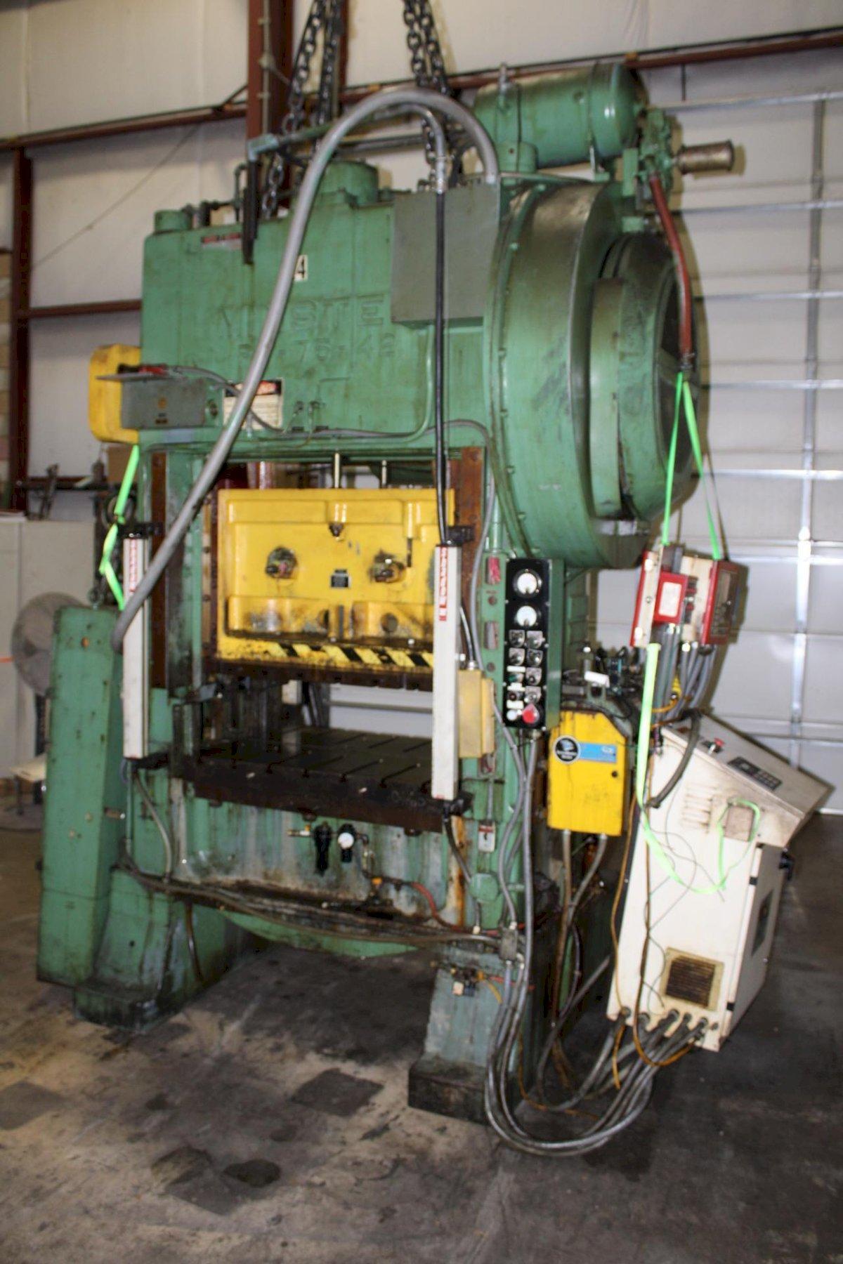 75 Ton, Minster #P2-75-42, straight side double crank press, 3" stroke, 18" Shut Height, 4" ram adj., 120 - Image 5