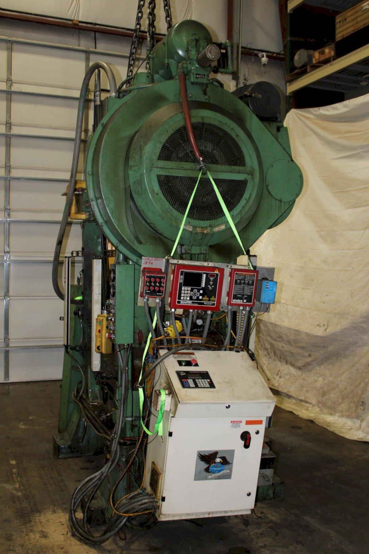 75 Ton, Minster #P2-75-42, straight side double crank press, 3" stroke, 18" Shut Height, 4" ram adj., 120 - Image 10