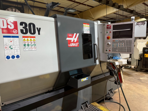 Haas #DS-30Y, 3-Axis CNC Lathe, 31.7" swing, 23" machining length, 18" turning diameter, 8" chuck, 2" bar, 30 - Image 1