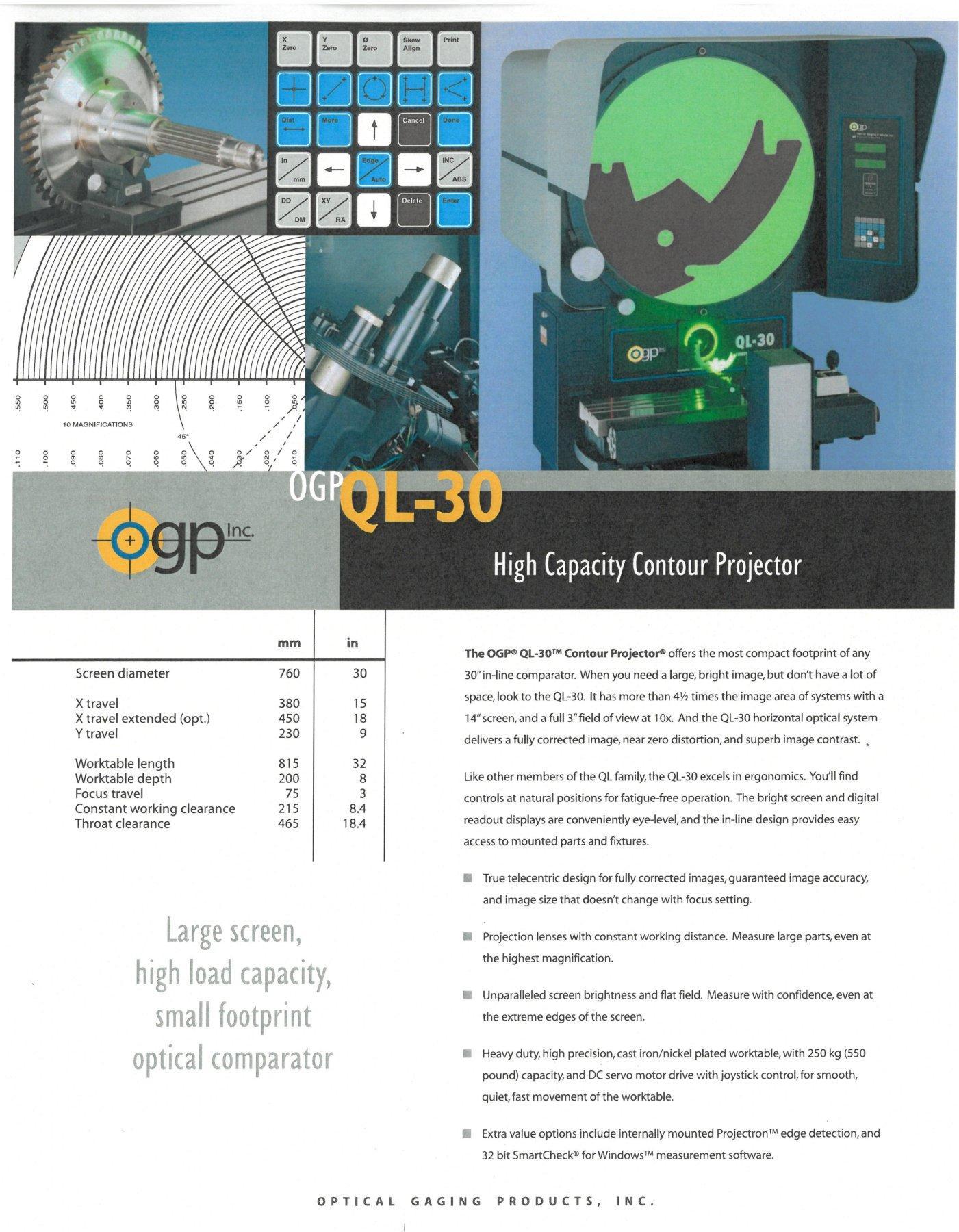 30" OGP #QL30, Optical Comparator & Measuring Machine - Image 7