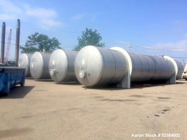 55500 gallon, HUB Technologies, Horizontal Pressure Tank, 316L Stainless Steel, dished top & bottom, saddles - Image 1