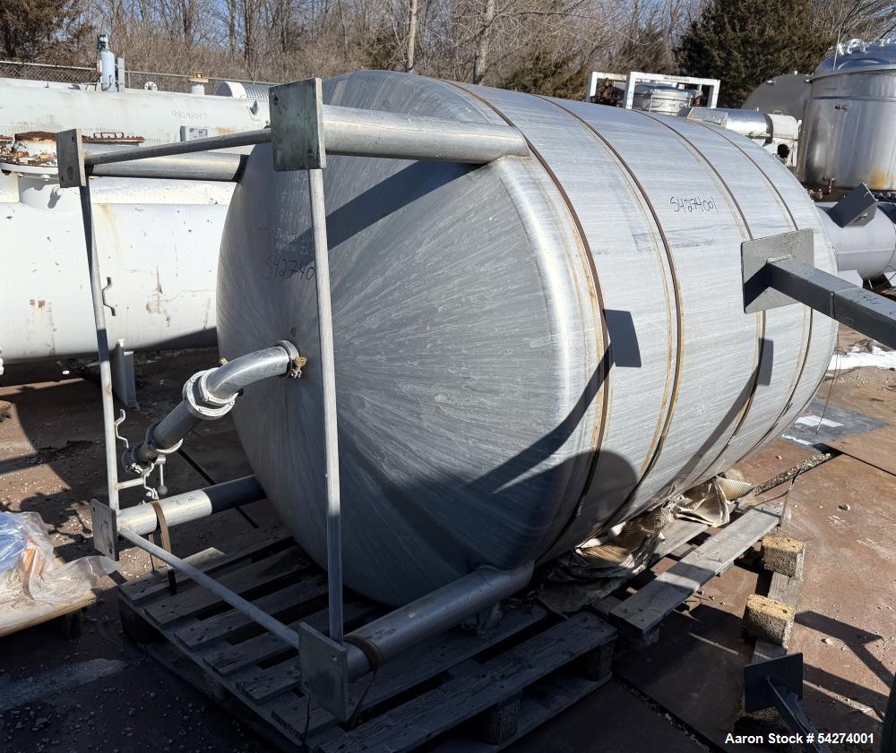 800 gallon, Tank, Single Wall, Dome Top & Bottom, Stainless Steel - Image 4