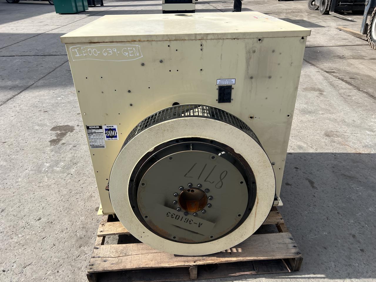 180 KW, Kohler #180ROZJ, generator end taken off 8.1 JD engine, 120/240 Volts, load tested, 862 hours, 2000 - Image 6
