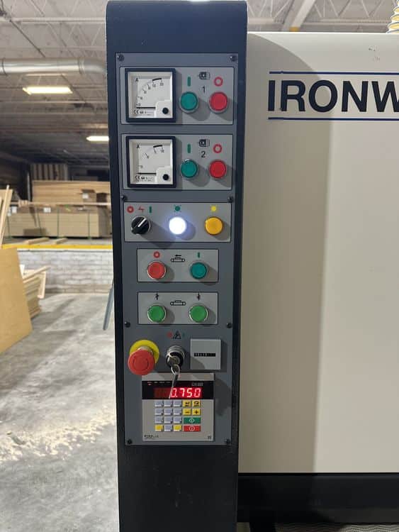 42" Ironwood #S124RK, 2-head belt sander, digital read out, programmable Control, amp meter, hour meter - Image 3