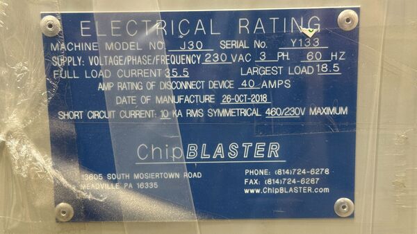 Chipblaster #J30, high pressure coolant system, 1000 psi, 2018 - Image 6