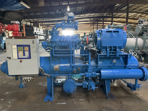 200 HP GEA #140-ME, Rotary Screw Compressor Package, Mycom 160VLD bare screw, R-717 refrigerant, 350 psig - Image 2
