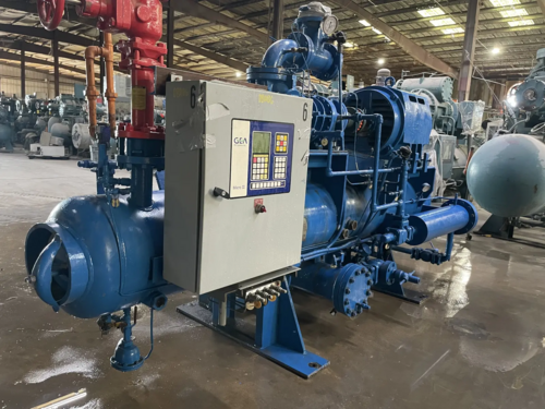 200 HP GEA #140-ME, Rotary Screw Compressor Package, Mycom 160VLD bare screw, R-717 refrigerant, 350 psig - Image 3