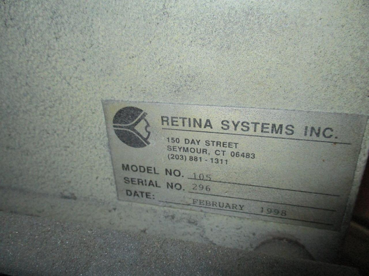 Retina #105, bolt laser sorter, .250" to 2" standard length, with P3 packaging conveyor, 1998 - Image 4