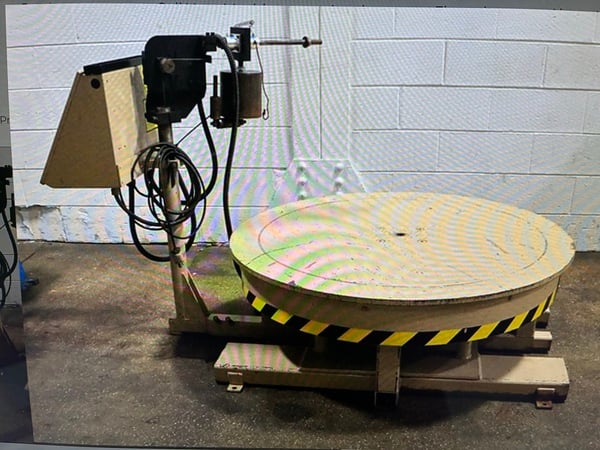 6000 lb. Press Room Equipment #PRPD6060A, uncoiler, 60" outside dimensions, rotating platform, dancer arm - Image 1