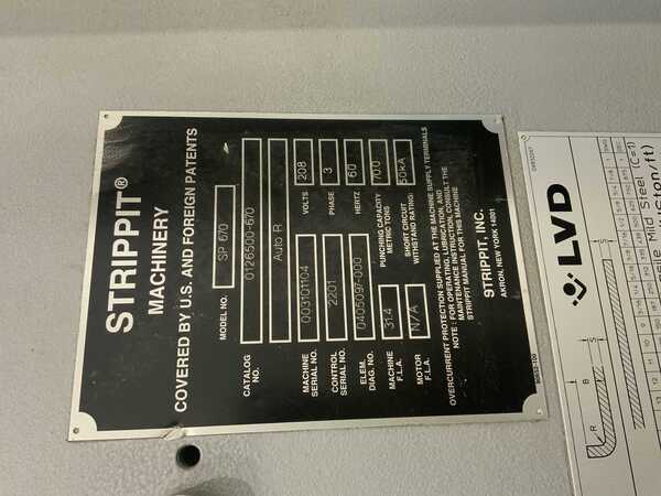 70 Ton, LVD #SP670, hydraulic press brake, Cybelec CYB Touch 12 CNC controls, 6' overall, dual foot pedals - Image 8