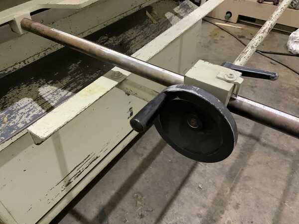 16 gauge x 4.4' Baileigh #SH-5216A, air powered shear, 26" back gauge, 2 front arm supports, 2011 - Image 7