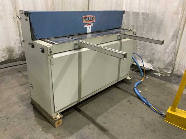 16 gauge x 4.4' Baileigh #SH-5216A, air powered shear, 26" back gauge, 2 front arm supports, 2011 - Image 8