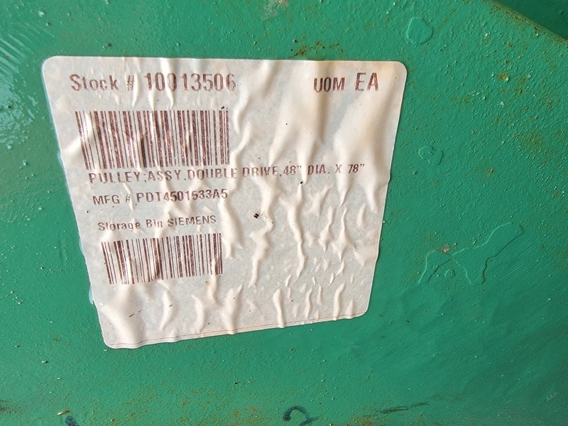 Continental #PDT4501533A5, Double Drive Pulley Assembly, 48" diameter x 78" face width - Image 2