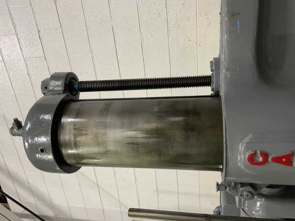 3' -9" Carlton #1A, radial drill, 41" x 30" T-slotted base area, power column clamp, power elevation, 5 HP - Image 5