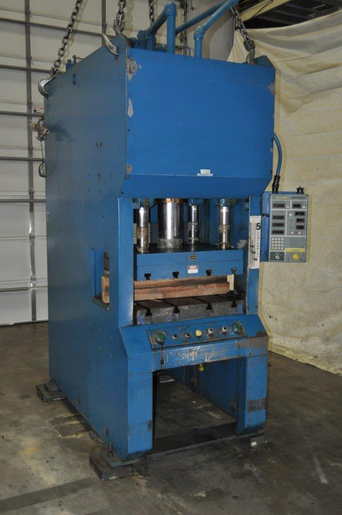 100 Ton, Greenerd #HCT-100, hydraulic press, 10" stroke, 21.7" daylight, 32" x27"bed, 14" windows, 1986 - Image 1