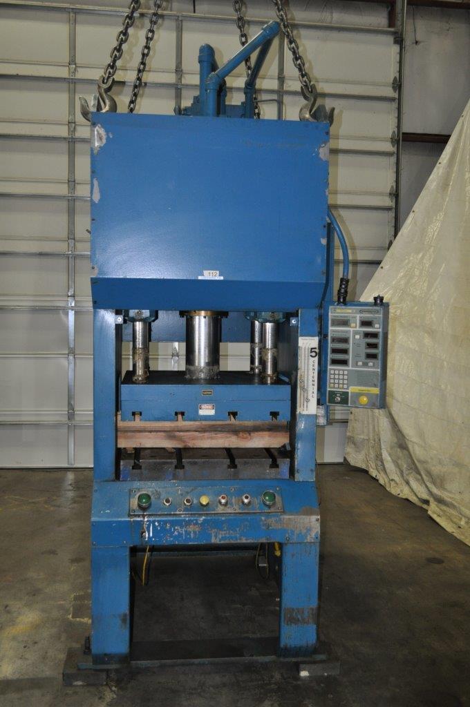 100 Ton, Greenerd #HCT-100, hydraulic press, 10" stroke, 21.7" daylight, 32" x27"bed, 14" windows, 1986 - Image 2