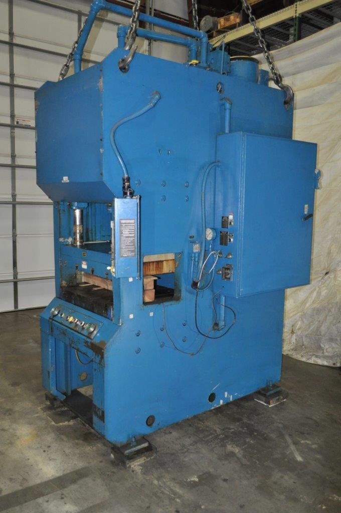 100 Ton, Greenerd #HCT-100, hydraulic press, 10" stroke, 21.7" daylight, 32" x27"bed, 14" windows, 1986 - Image 5