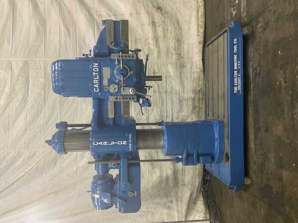 4' -13" Carlton #3A, radial drill, 53" x 42" base area, power arm clamping, power elevation, 5 HP - Image 2