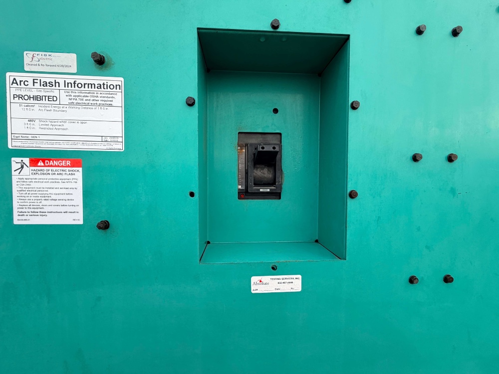 1250 KW Cummins #DFLC, Standby, Tier 1, Open Skid, 277/480 Volts, 1140 Hrs, 2001, $94k - Image 5
