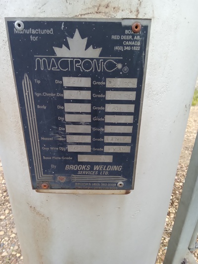 12" x 60' Brook Welding Services, guyed flare stack - Image 4