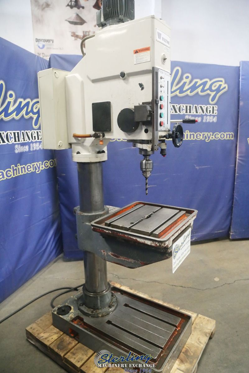 20" Wilton #2402, geared head hvy-duty variable speed floor drill press, #4MT, electromagnetic chuck, coolant - Image 4