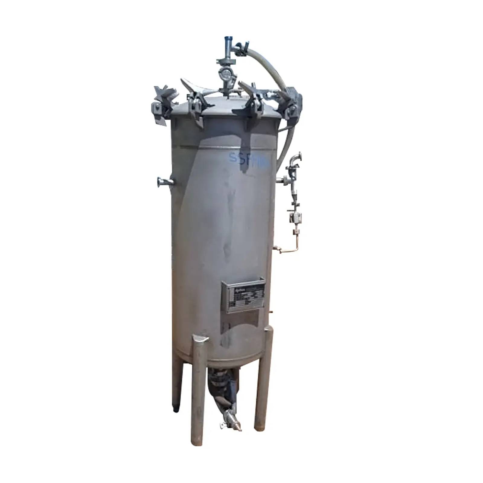 47 gallon Axton Manufacturing Ltd, Stainless Steel Pressure / Vacuum Tank, 18" diameter x 43" straight wall - Image 1