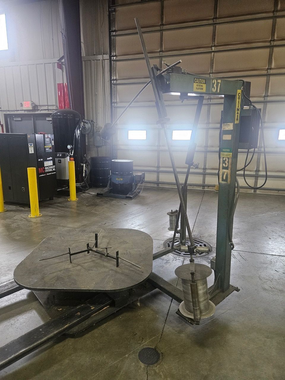 6000 lb. Coilmate #CM6048, motorized pallet decoiler, 48" outside dimension, loop Control, 1995 - Image 3