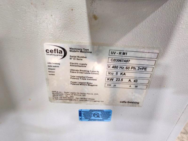 Cefla #UVR-SF-SP, 5' Wide Single Lamp UV Oven, 480 Volts, 3PH, 60 Hz, 2013 - Image 10