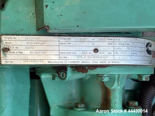350 kW Cummins #DFCC-3387631, Diesel Generator, NTA855G3 Engine, 17 hours, 1999 - Image 2