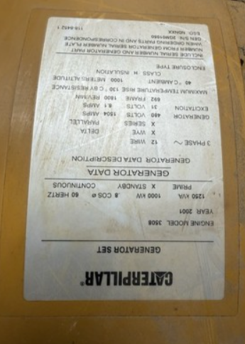 1000 KW Caterpillar #3508, Enclosed Generator Set, 2001 - Image 6