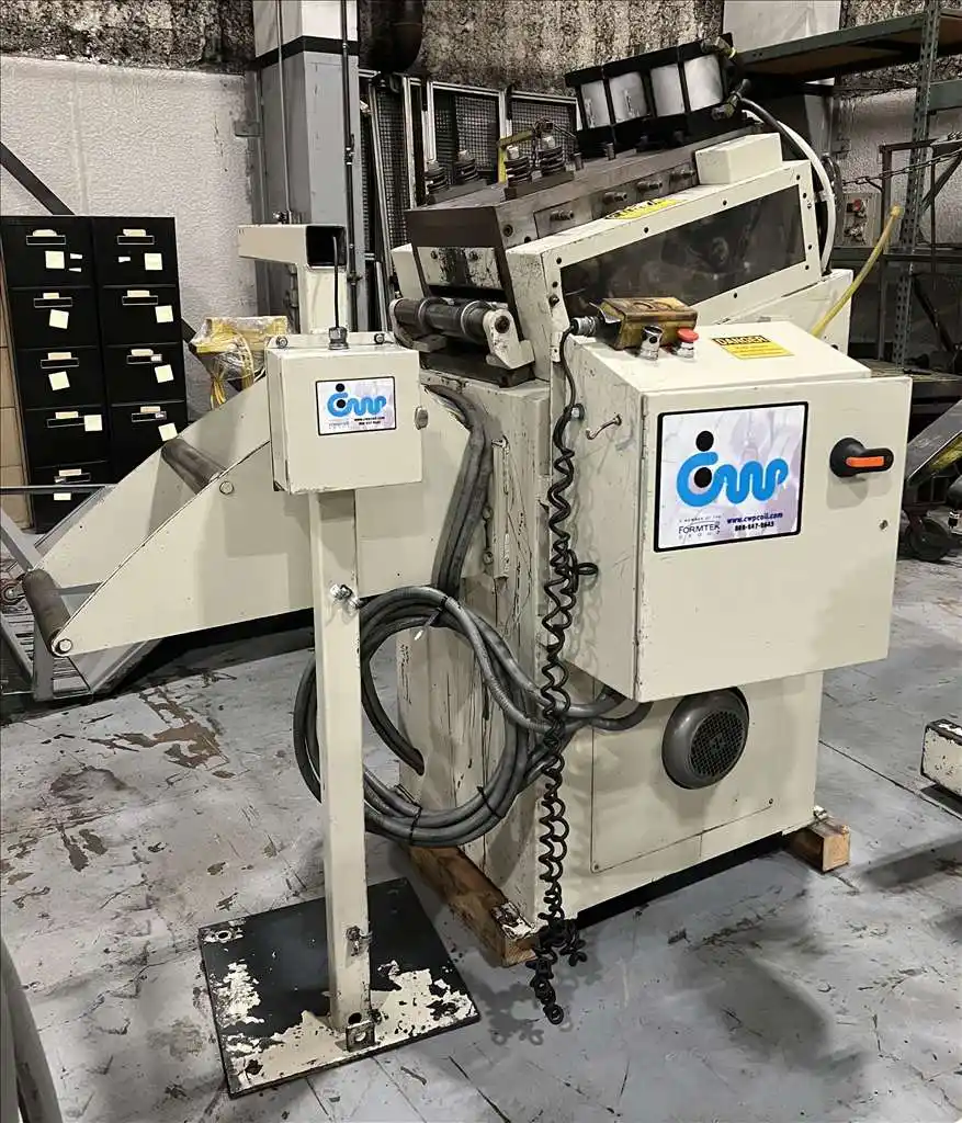 6000 lb. Coe Press Equipment, Servo coil feed line, 12" width x .187" thick, straightener, coil reel, PLC - Image 2
