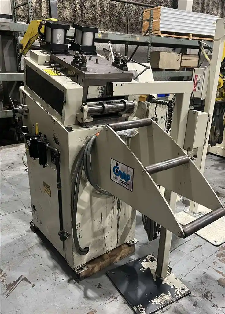 6000 lb. Coe Press Equipment, Servo coil feed line, 12" width x .187" thick, straightener, coil reel, PLC - Image 3