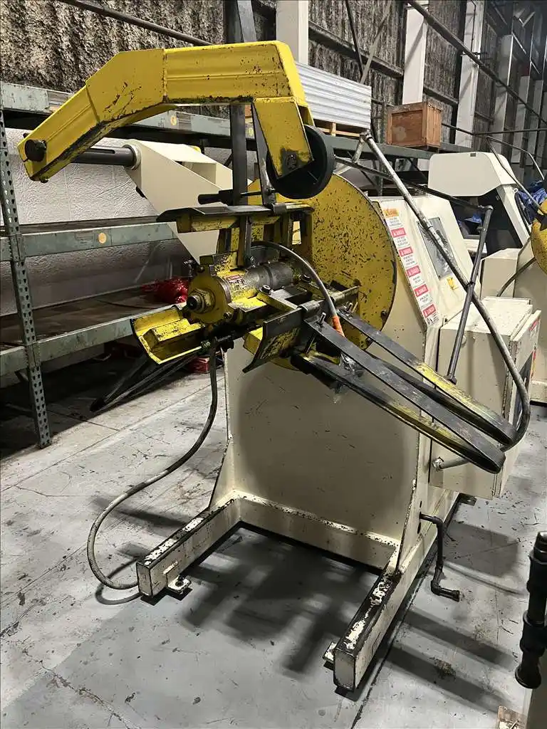 6000 lb. Coe Press Equipment, Servo coil feed line, 12" width x .187" thick, straightener, coil reel, PLC - Image 6