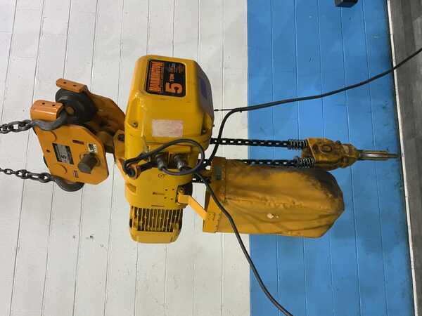 5 Ton, Harrington #38SY6966, electric chain hoist, trollet, pendant Control, 4.7 HP, 12 FPM - Image 8