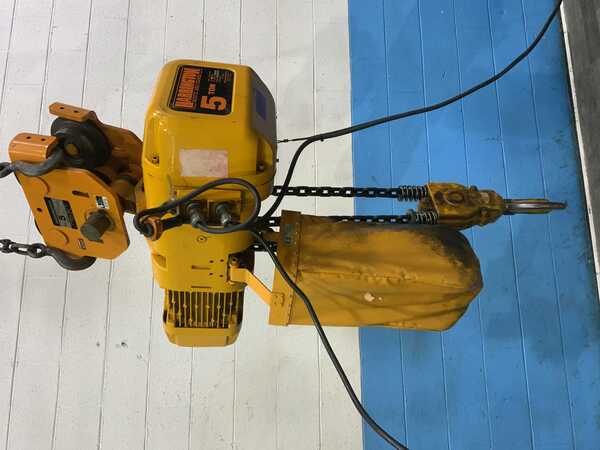 5 Ton, Harrington #38SY6966, electric chain hoist, trollet, pendant Control, 4.7 HP, 12 FPM - Image 10