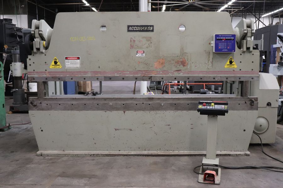 130 Ton, Accurpress #713012, Hydraulic Press Brake, Automec CNC150, 12' bed, 124" between housing, 14" open - Image 1