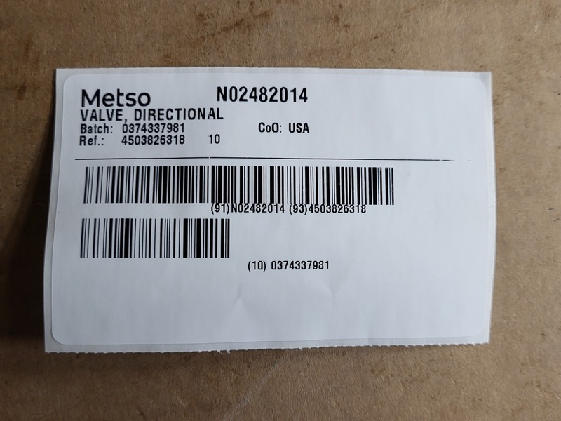 Metso/Nordberg #N02482014, Directional Control Valve, 115 VAC - Image 2