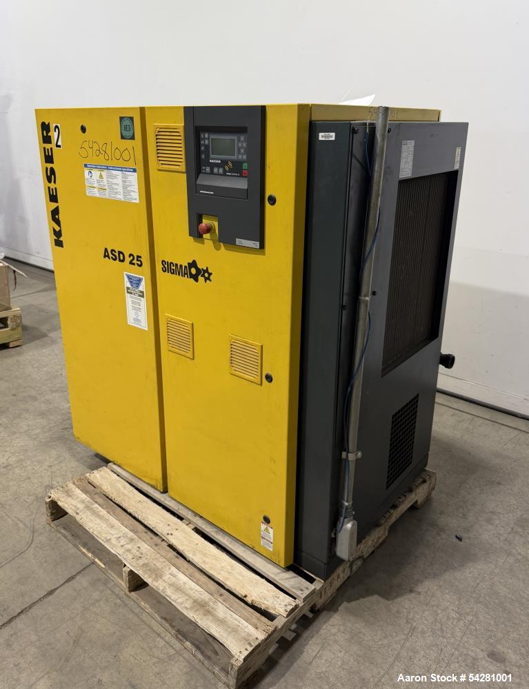 112 CFM, 125 PSIG, Kaeser #ASD-25, Rotary Screw Air Compressor, 25 HP, Sigma Control 2, 3550 RPM, 39567 - Image 1