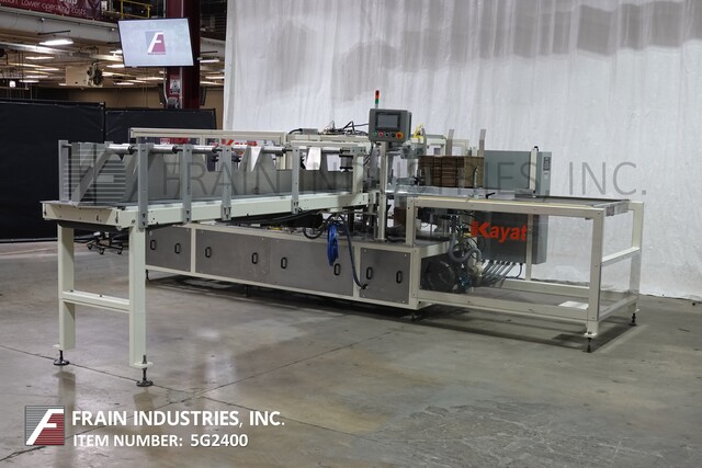Kayat #PTF28RH, automatic, wrap around case packer, 5-30 cases/minute, Nordson hot glue system, interlocking - Image 1
