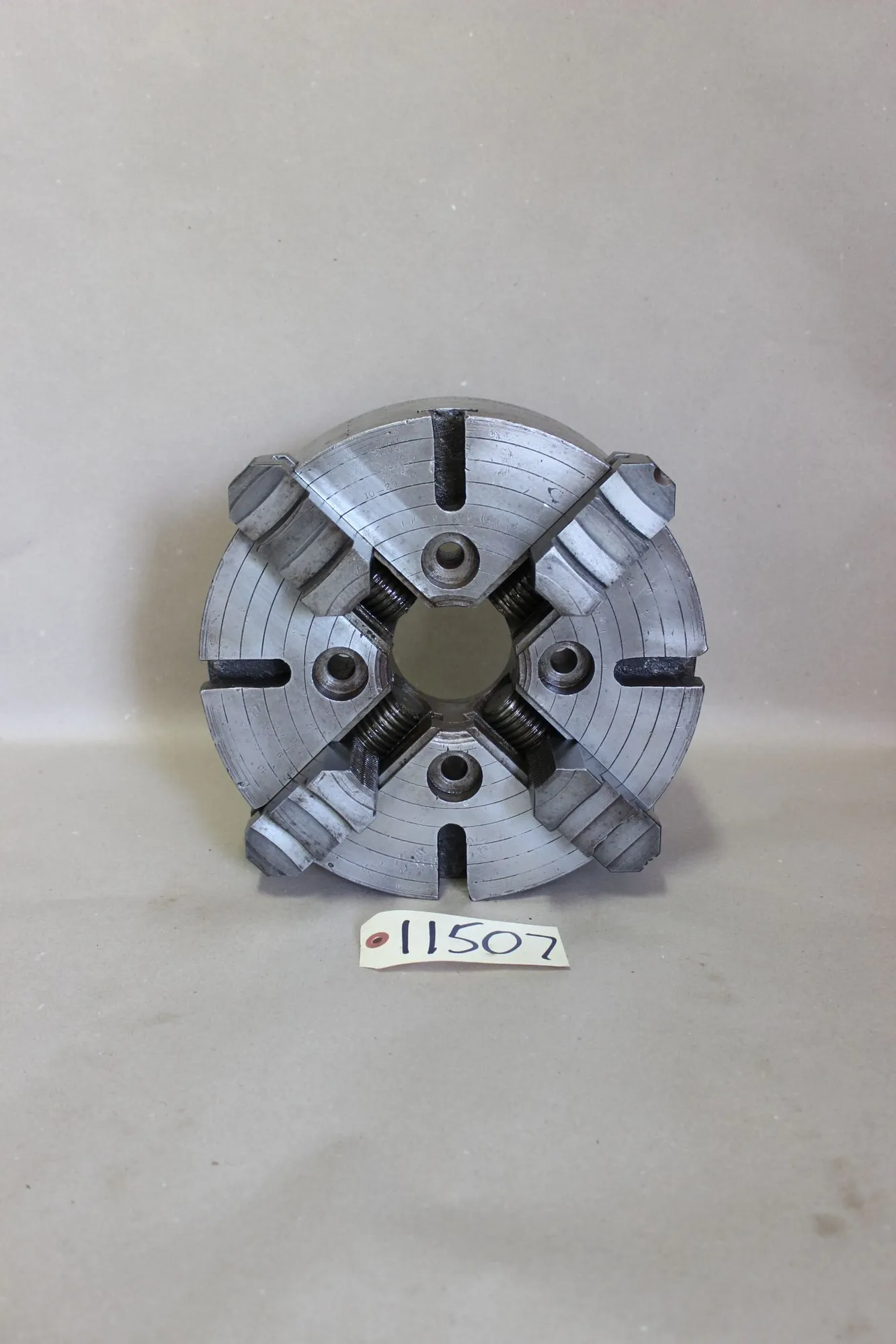 12" Skinner Co., 4-jaw chuck, 3" thru hole - Image 1