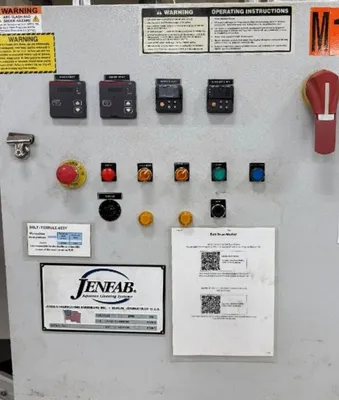 Jenfab #LJ-19, 19" rotary drum washer, wash/rinse/dry system, 2018 - Image 4