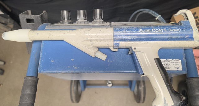 Powder system, Nordson #Surecoat, on cart with 80 lb. hopper - Image 4
