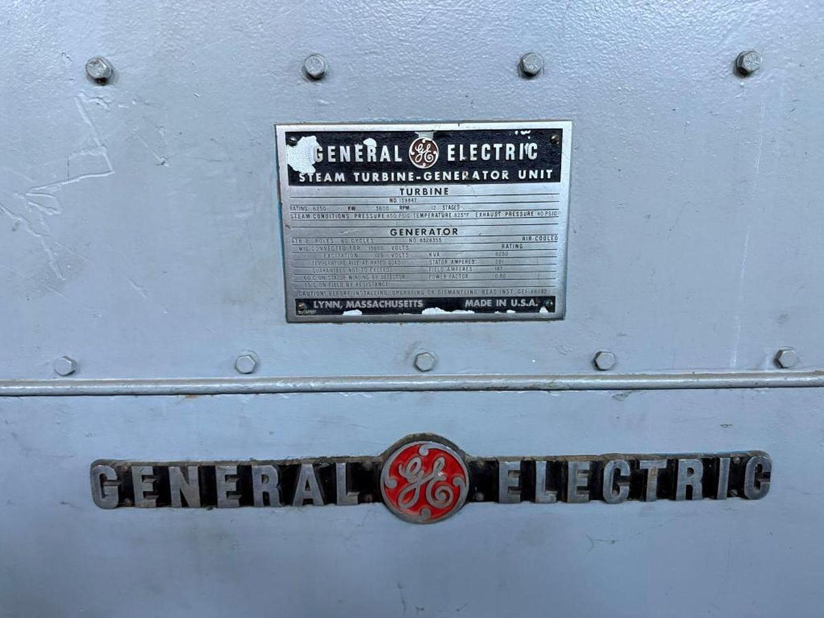 3600 KW General Electric #139847, Steam Turbine-Generator, Air Cooled, 6250 KVA, 13.8 kV - Image 5