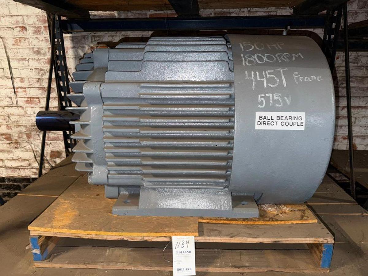 150 HP 1800 RPM Teco Westinghouse, AC Motor, Frame 445T, 575 Volts, 3PH - Image 1
