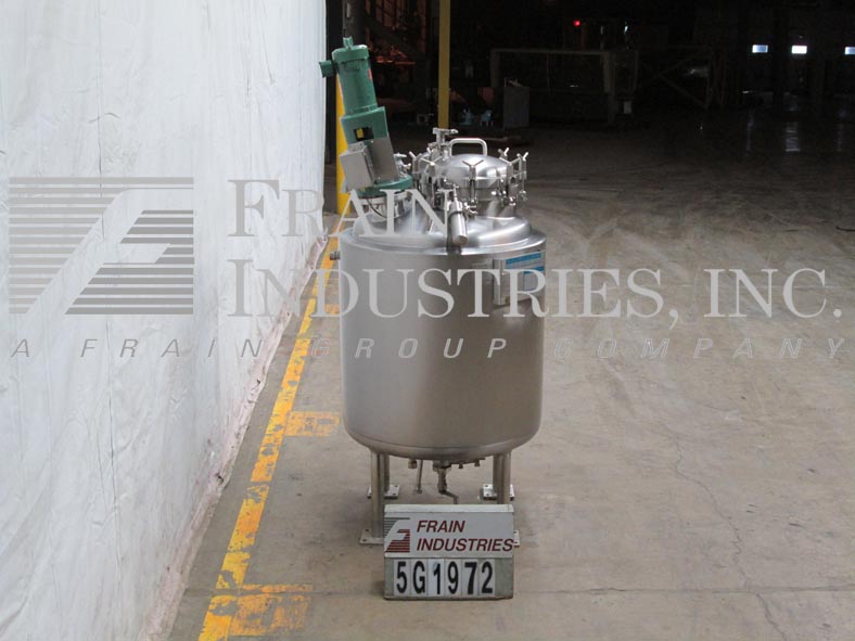 120 gallon Mueller, 316 Stainless Steel, jacketed, internal vacuum rated mixing tank, 26" ID x 36" straight - Image 3