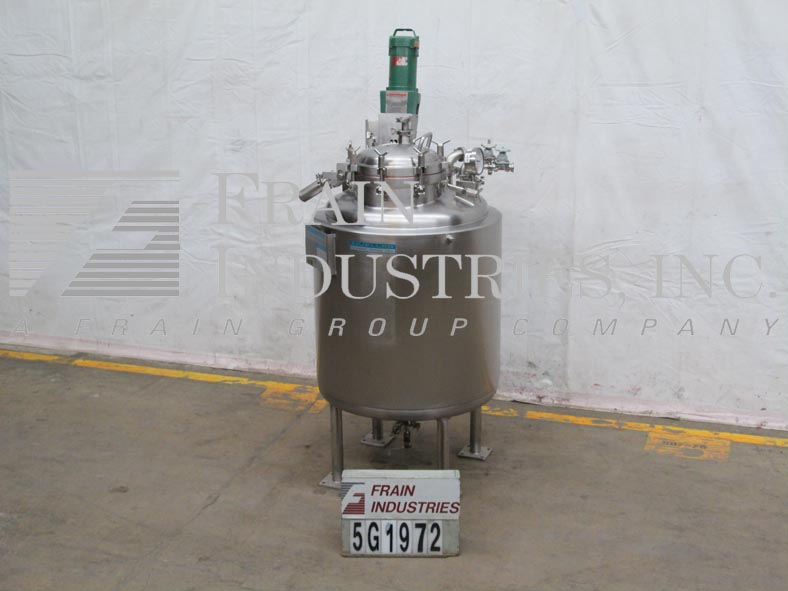 120 gallon Mueller, 316 Stainless Steel, jacketed, internal vacuum rated mixing tank, 26" ID x 36" straight - Image 5